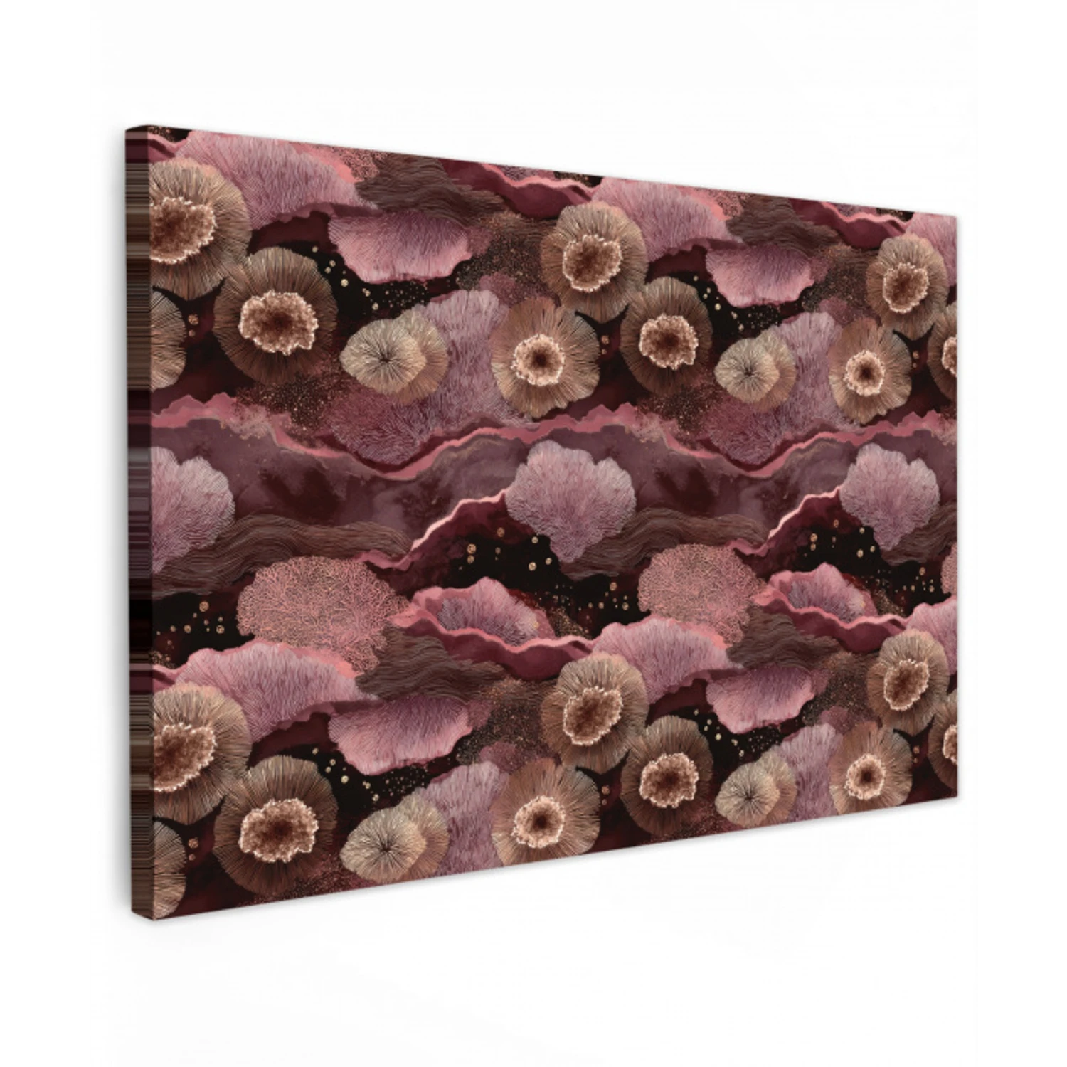 Koraal - Organisch - Roze canvas 2cm klein 34 -z3d
