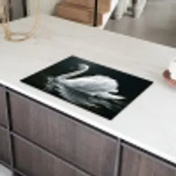 Zwaan - Water - Natuur - Realistisch - Wit Inductie beschermer vinyl 3mm klein -sfeer8