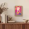 Geit - Hoorns - Kimono - Kleurrijk Light Box met kabel (Tafellamp) klein -sfeer2