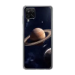 Planeten - Saturnus - Ruimte Telefoonhoesje Samsung Galaxy A12 klein -3d