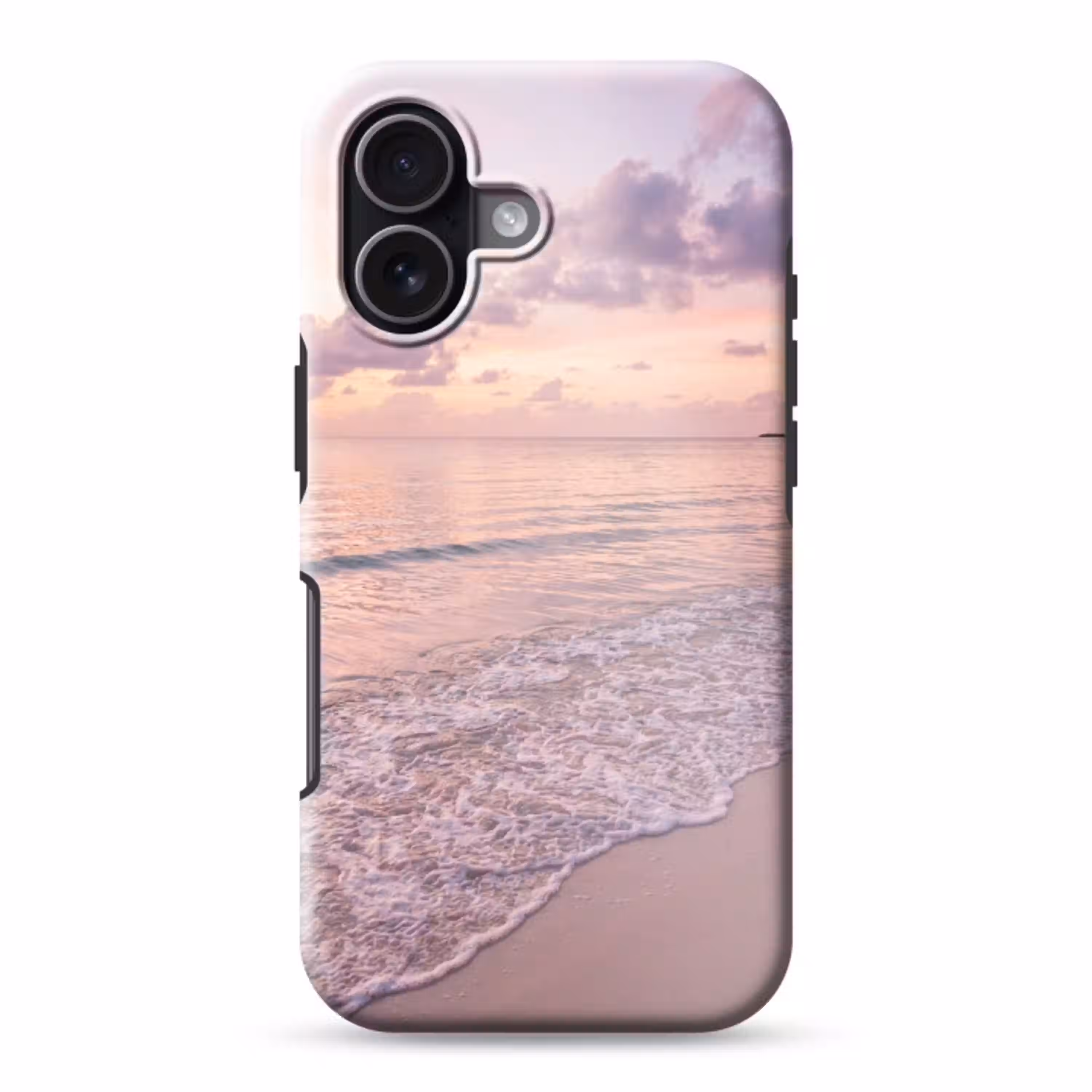 Strand - Zonsondergang - Natuur - Minimalistisch - Roze Toughcase MagSafe Apple iPhone 17 klein -3d