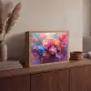 Bloemen - Verf - Abstract - Kleurrijk Light Box met batterij (Wandlamp) middel -sfeer2