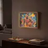 Basketbal - Verf - Kleuren - Rood Light Box met batterij (Wandlamp) middel -sfeer1