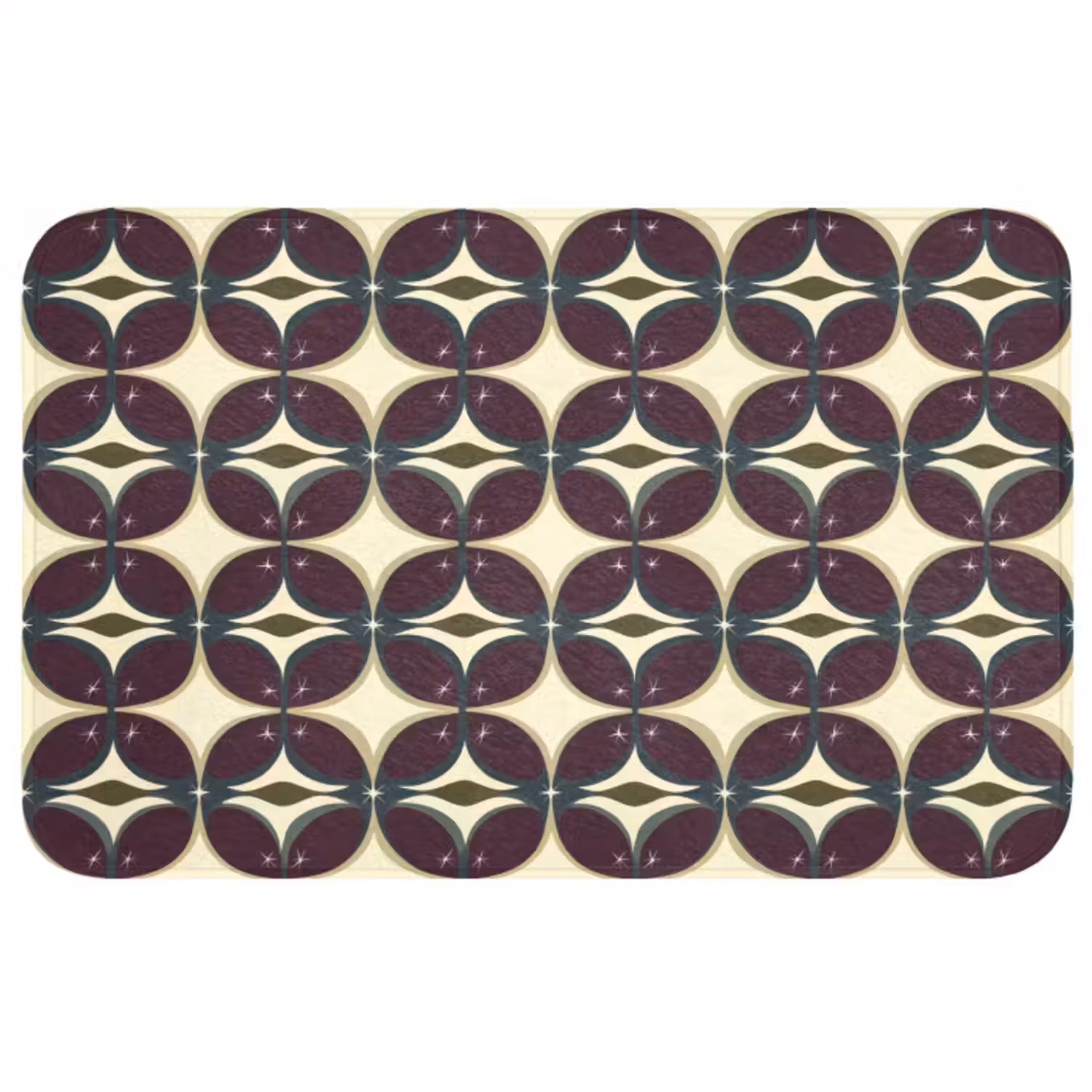 Badmat - Cirkel - Retro - Kleurrijk