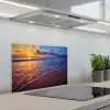 Zee - Strand - Zonsondergang - Wolken - Horizon keuken achterwand spatscherm klein -3d_schuin