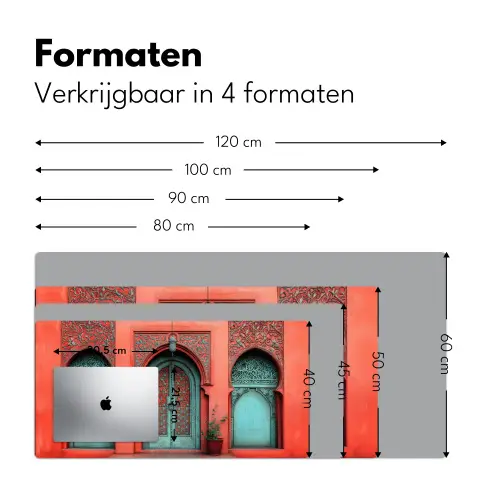 Lantaarn - Deur - Turquoise Muismat XXL klein -sfeer5