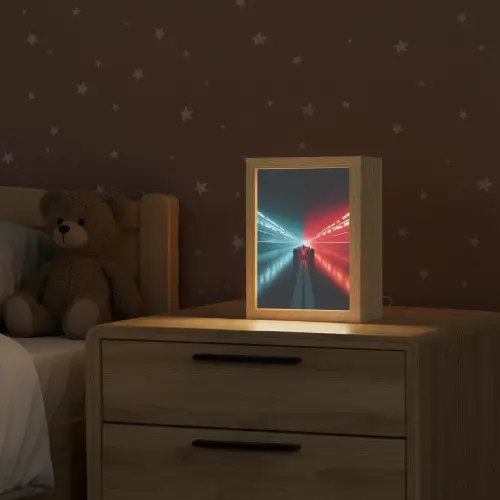 Raceauto - Rood - Blauw - Snelheid Light Box met kabel klein -sfeer1_kind