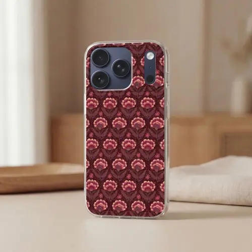 Bloemen - Waaier - Paars Telefoonhoesje iPhone 17 Pro klein 878 -sfeer2
