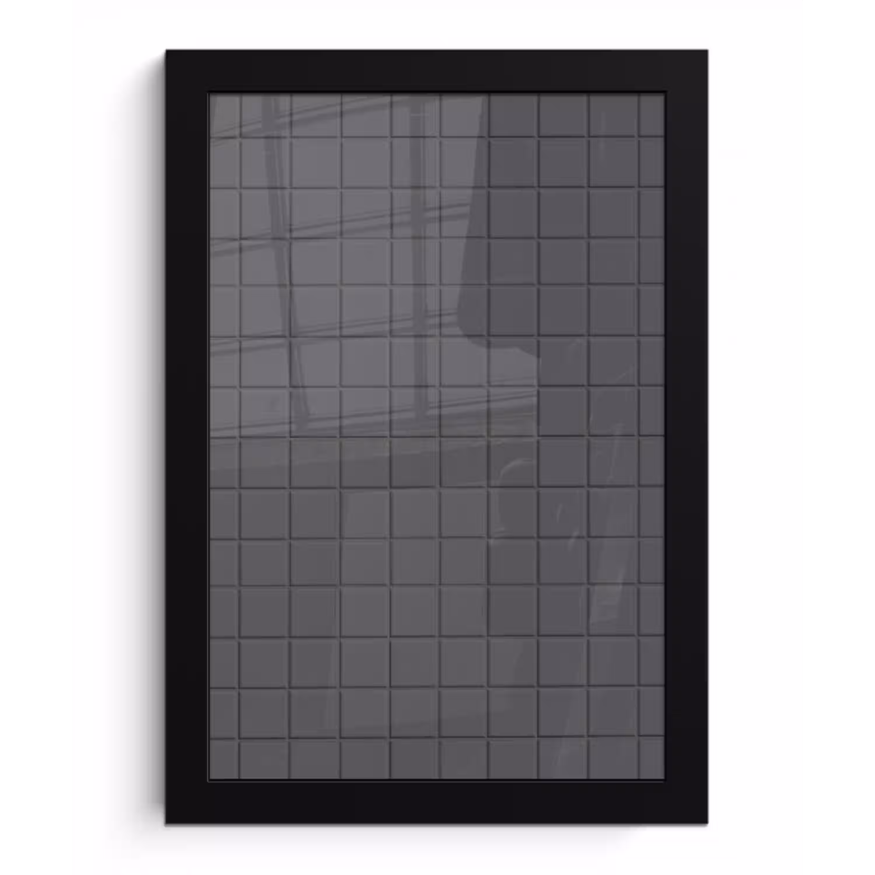 Patroon - Tegel - Grafiet - Grijs fotolijst zwart zonder passe partout klein 224 -3d