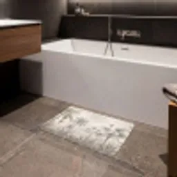 Jungle - Banenboom - Kolibrie - Beige Badmat klein -sfeer3