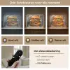 Burger - Eten - Kunst - Grijs - Graffiti Light Box met batterij (Wandlamp) middel -USP_lichtkleurNL