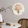 Bloemen - Quote - Beige - Lint Wandcirkel behangsticker klein -sfeer3