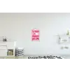 Valentijn - Hart - Liefde - Roze textielposter latten blank klein -kinderkamer