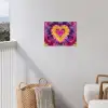 Tie dye - Hartvorm - Vlammen - Oranje tuinposter los doek klein -sfeer8