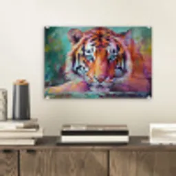 Tijger - Olieverf - Dieren - Kunst plexiglas 5mm klein -sfeer1