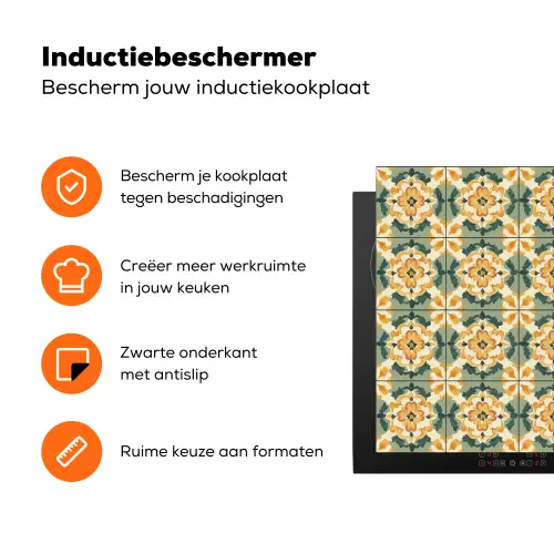 Keramiek - Verweerd - Kleurrijk Inductie beschermer vinyl 3mm klein 276 -zzzzzzz-td-ups