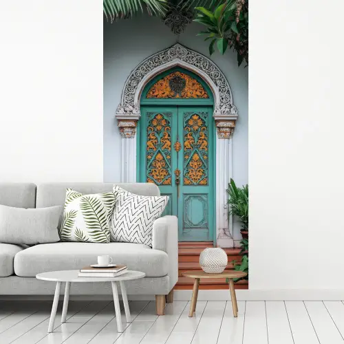 Deur - Patronen - Planten fotobehang vinyl groot -woonkamer