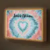 Hartvormig - Tie dye - Lichtblauw - Pasteltinten Light Box met batterij (Wandlamp kind) middel -z3d_website