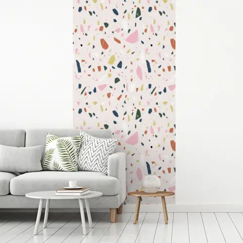 Terrazzo - Patroon - Kleurrijk fotobehang vinyl groot 64 -woonkamer
