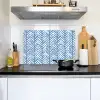 Patroon - Streep - Blauw Inductie beschemer met haakjes klein 777 -sfeer2
