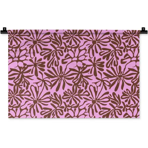 Organisch - Patroon - Roze Wandkleed katoen klein 269 -zz3d