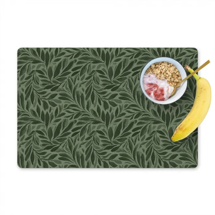 Bladeren - Organisch - Groen Placemat vinyl groot 368 -zzzproduct_Kitchenyeah-website