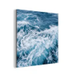 Golven - Oceaan - Blauw aluminium wit klein -3d