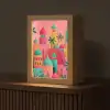 Kleurrijk - Palmbomen - Islamitisch Light Box met kabel (Tafellamp) klein -z3d_website