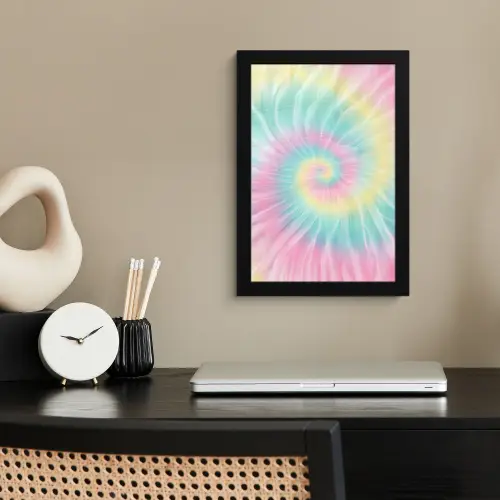Pasteltinten - Tie dye - Roze fotolijst zwart zonder passe partout klein -sfeer1