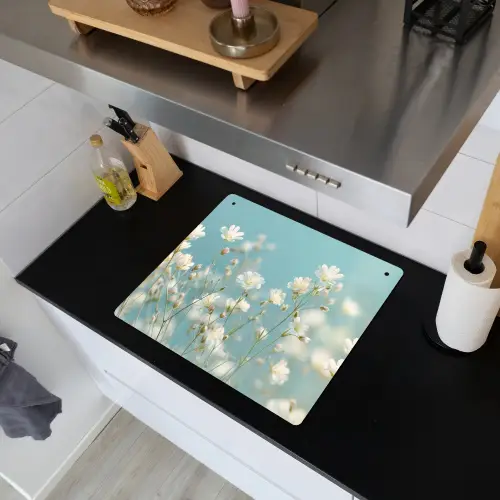 Stengels - Bloemen - Lucht - Wit Inductie beschemer met haakjes middel -sfeer1