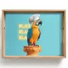 Papegaai - Koksmuts - Quote - Neon Dienblad Rechthoek middel -z3d_shopping