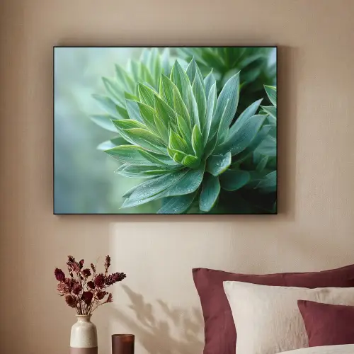 Blad - Plant - Groen - Textuur Textielframe - compleet frame klein -sfeer1