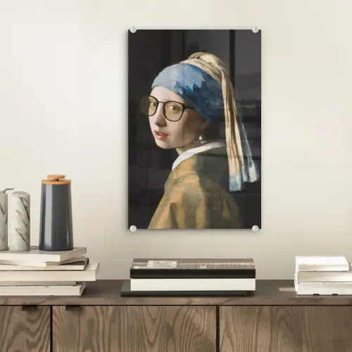 Meisje met de parel - Johannes Vermeer - Bril plexiglas 5mm klein -sfeer1