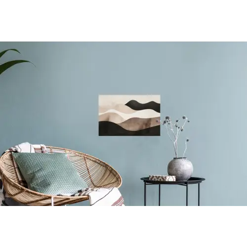 Abstract - Landschap - Golven - Crèmekleur Muursticker klein -plant