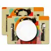 Meisje - Zonnebril - Kat - Retro Placemat vinyl groot -zzsfeer2_Kitchenyeah-website