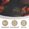Vrouw - Chilipepers - Pepers - Bloemen Akoestische PET Vilt - Rond klein -closeup_NL