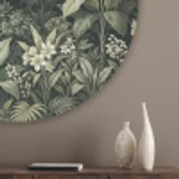Jungle - Bladeren - Botanisch - Groen Akoestische PET Vilt - Rond klein -sfeer5_closeup