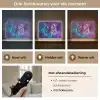 Tijger - Kleurrijk - Rook - Dieren Light Box met batterij (Wandlamp kind) middel -USP_lichtkleurNL