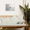 Minimalistisch - Silhouet - Zwart - Vliegtuig tuinposter los doek klein -sfeer7