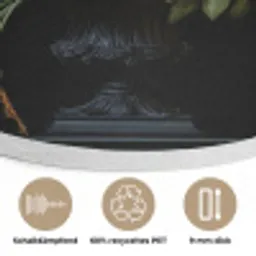 Klassiek - Vaas - Boeket - Bloemen Akoestische PET Vilt - Rond klein -closeup_DE
