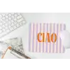Ciao - Quote - Pastel - Strepen muismat rubber klein -witbureau
