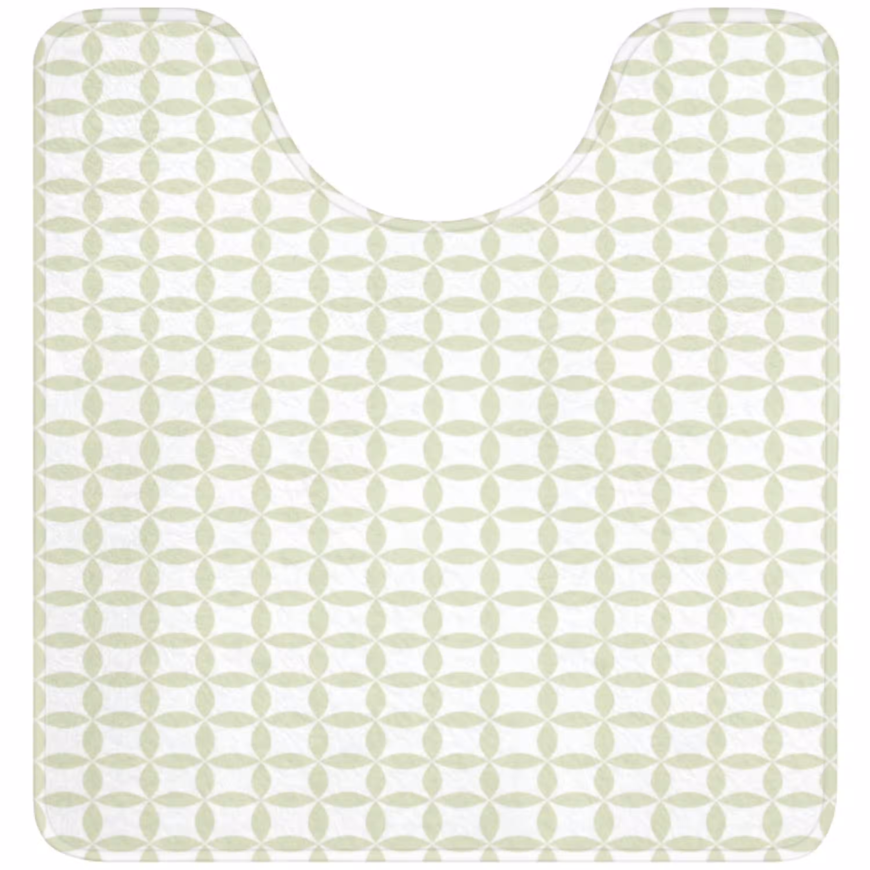 Saliegroen - Geometrisch - Cirkels - Patroon WCmat U-uitsnede middel 1014 -3d