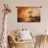 Boom - Landschap - Oranje Wandkleed katoen klein -wsfeer5_kind