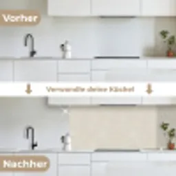 Zandkleurig - Modern - Egaal keuken achterwand 2 middel 871 -voor-na_DE