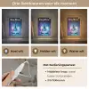 Wimpers - Eenhoorn - Sterren - Blauw Light Box met kabel (Kinderlampje) klein -USP_lichtkleurNL