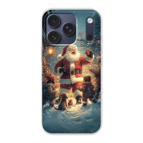 Kerstvreugde - Sneeuw - Kleurrijk Telefoonhoesje iPhone 17 Pro klein -3d