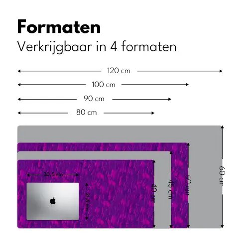 Olie - Verf - Texturen - Fel Muismat XXL klein 681 -sfeer5