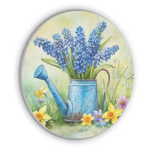 Gieter - Lavendel - Bloesems Akoestische PET Vilt - Rond klein -3d