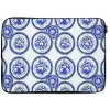 Cirkels - Bloemen - Blauw laptophoes neopreen klein 279 -zkaufland3dotto