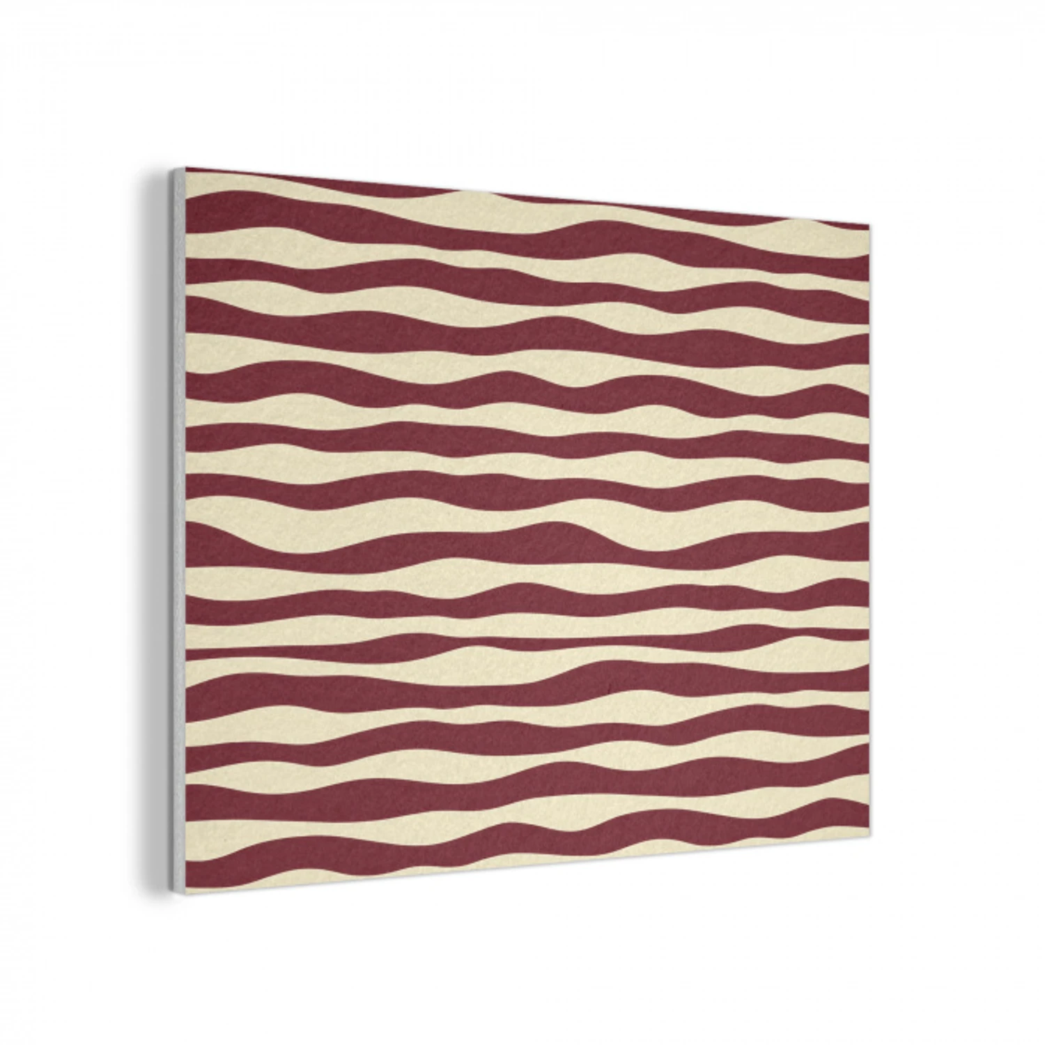 Golven - Rood - Patroon - Crème PET vilt klein 837 -3d